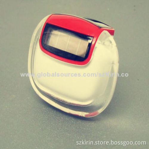 Solar Pedometer, Count Step, Large LCD display, Belt-clip Type, Time, Calorie and Distance Displ